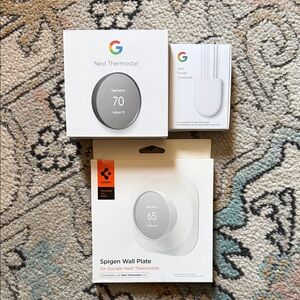 Google Nest Thermostat with Spigen Wall Plate bundle